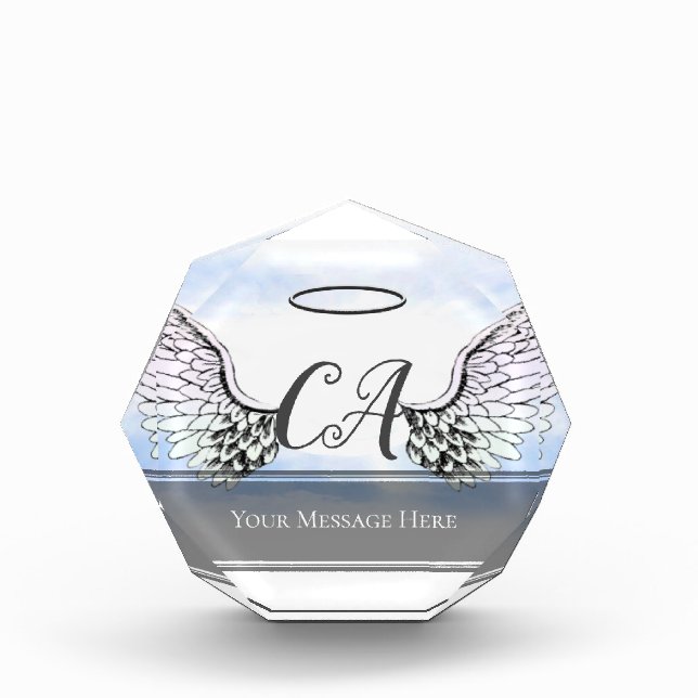 Double Monogram with Angel WIngs Award (Front)