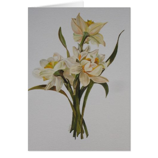 Double Narcissi Bouquet Floral Art (Front)