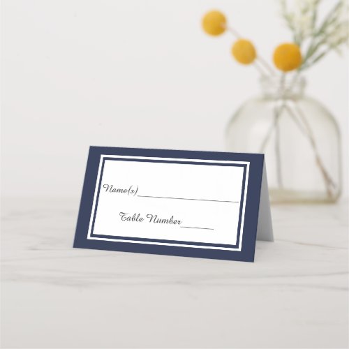 Double Navy Trim _ Escort Card