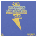 Double negative English language literacy Fabric