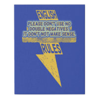 Double negative English language literacy