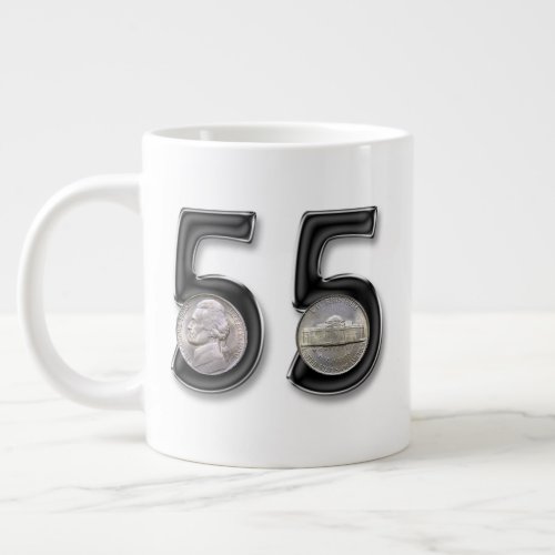 Double Nickel Fifty_five Birthday Giant Coffee Mug