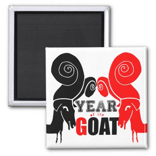 Double Odd Goat Chinese Year Zodiac Birthday M Magnet