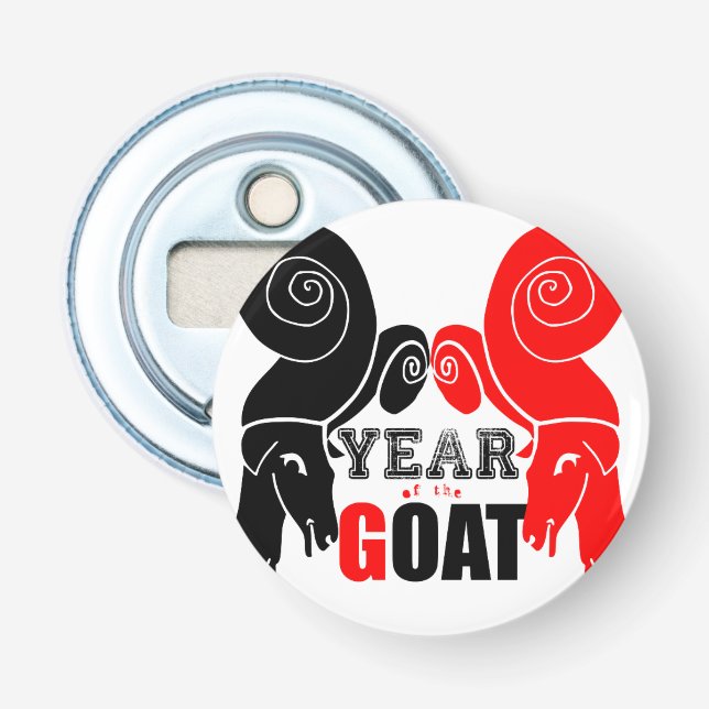 Double Odd Goat Chinese Year Zodiac Bottle Opener (Front)
