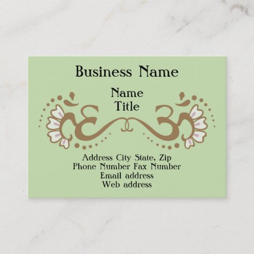 Double Om Profile Card Business Card