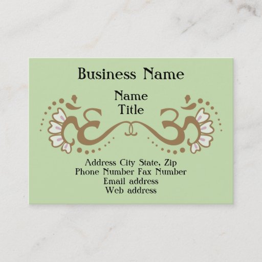 Customizable Double Om Profile Card Business Card