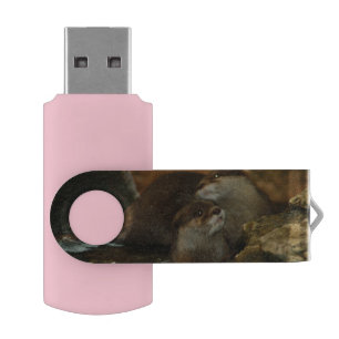 Double Otter Love USB Flash Drive