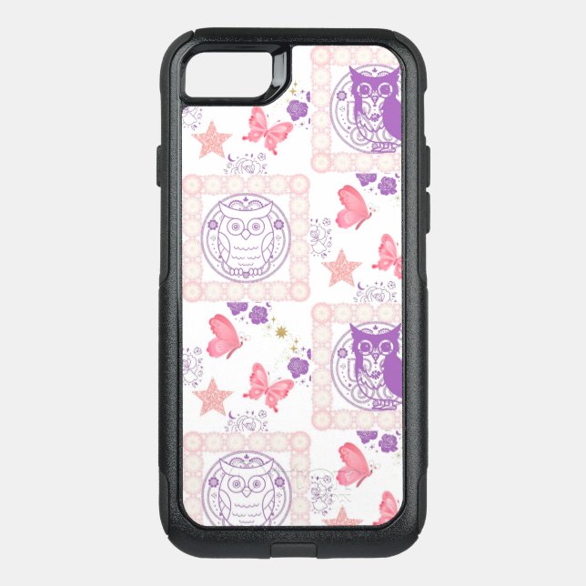 Double Owls and Butterflies Otter Box Case (Back)