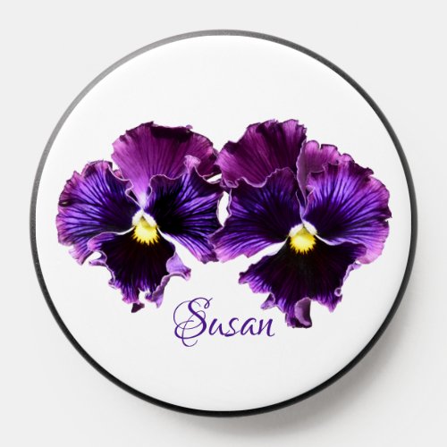 Double Pansies FlowersPhone Grips PopSocket