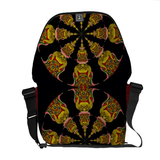 Double Peacocks Courier Bag