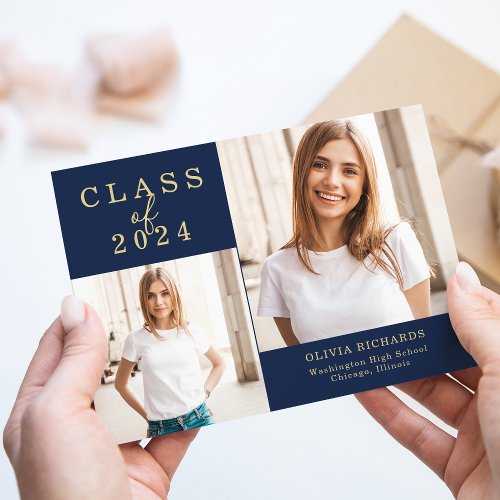 Double Photo  Class of 2024 Graduation Announcement