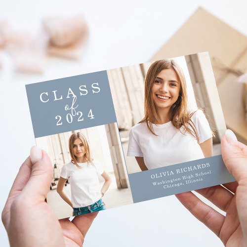 Double Photo  Class of 2024 Graduation Announcement