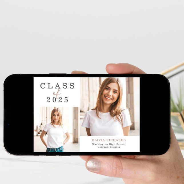 Double Photo | Class of 2025 Graduation Announcement (Front Digital)