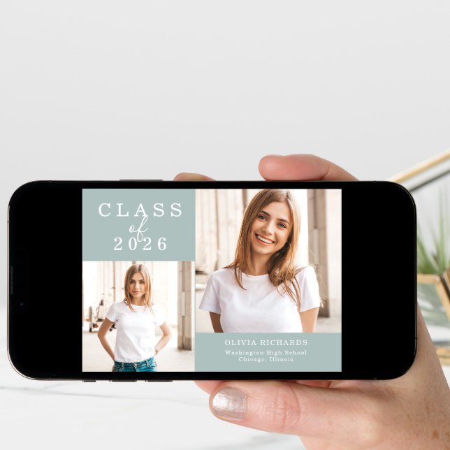 Double Photo | Class of 2026 Graduation Announcement (Front Digital)