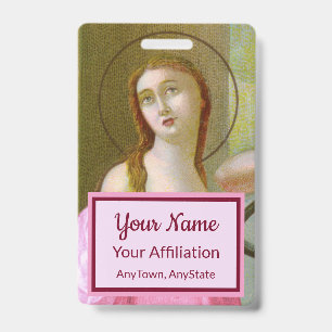Double Pink St. Agatha (M 003) Badge 4