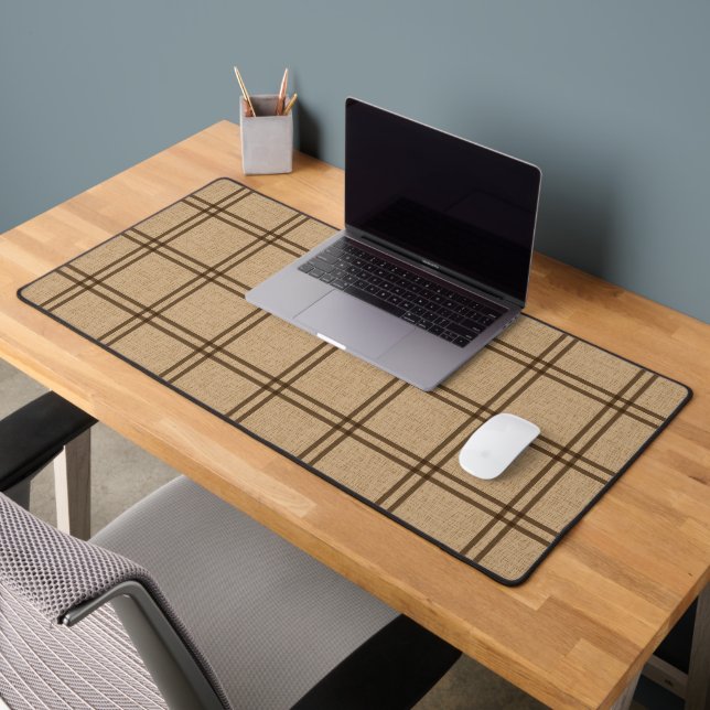 Double Plaid Pattern Desk Mat (Office 2)