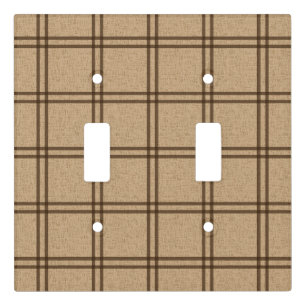 Double Plaid Pattern Light Switch Cover