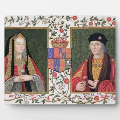 Double portrait of Elizabeth of York 1465_1503 a Plaque