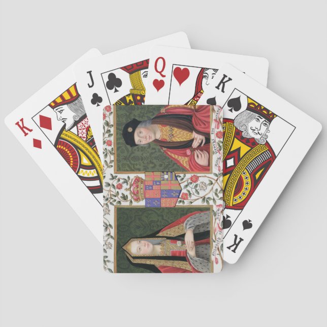 Double portrait of Elizabeth of York (1465-1503) a Poker Cards (Back)