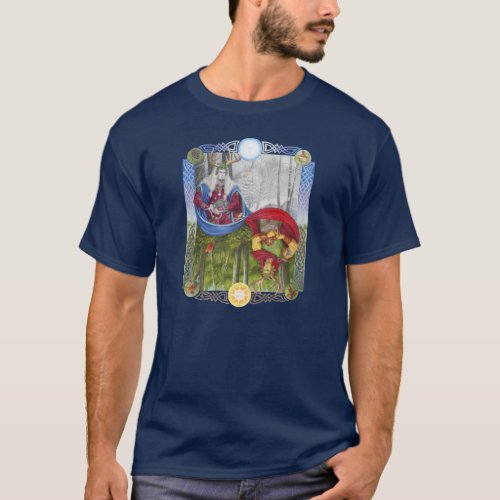 Double Portrait of the Oak King and Holly King T_Shirt