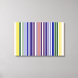 Double Rainbow Barcode Canvas Print