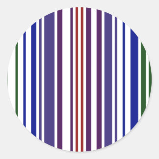 Double Rainbow Barcode Classic Round Sticker