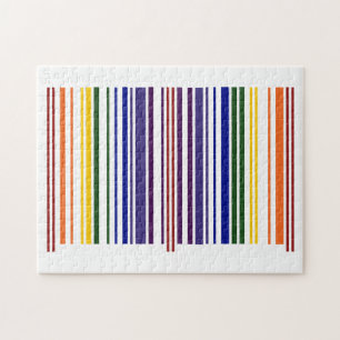 Double Rainbow Barcode Jigsaw Puzzle