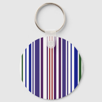 Double Rainbow Barcode Keychain