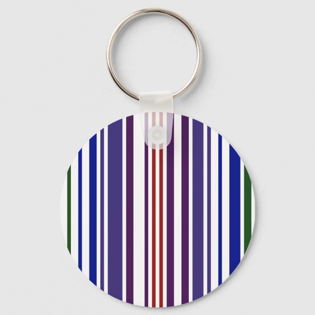 Double Rainbow Barcode Keychain (Front)