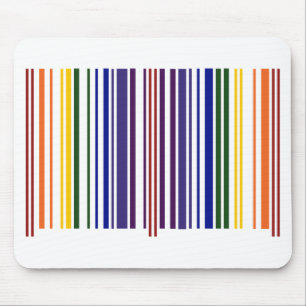 Double Rainbow Barcode Mouse Pad