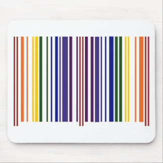 Double Rainbow Barcode Mouse Pad