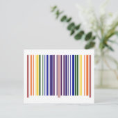 Double Rainbow Barcode Postcard (Standing Front)