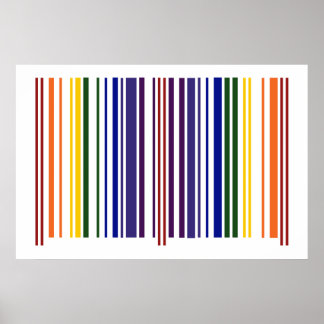 Double Rainbow Barcode Poster