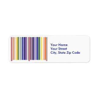 Double Rainbow Barcode return address label