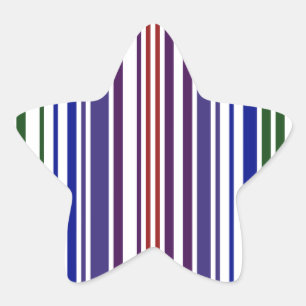 Double Rainbow Barcode Star Sticker
