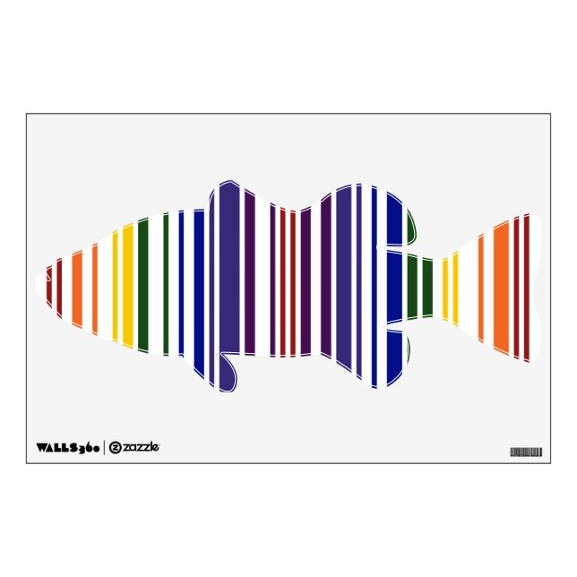 Double Rainbow Barcode Wall Decal (Front)