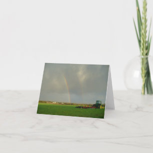 Double Rainbow in Farmfield Letterpress Thank You Card