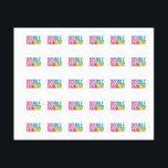 Double Rainbow! Labels<br><div class="desc">This design celebrates the wonder of a double rainbow! The text "Double Rainbow!" is displayed in a vibrant multicolor scheme, with each word a distinct color mimicking the dual arcs of a rainbow. You can imagine the exclamation point being a burst of sunshine, adding to the joyful and celebratory nature...</div>