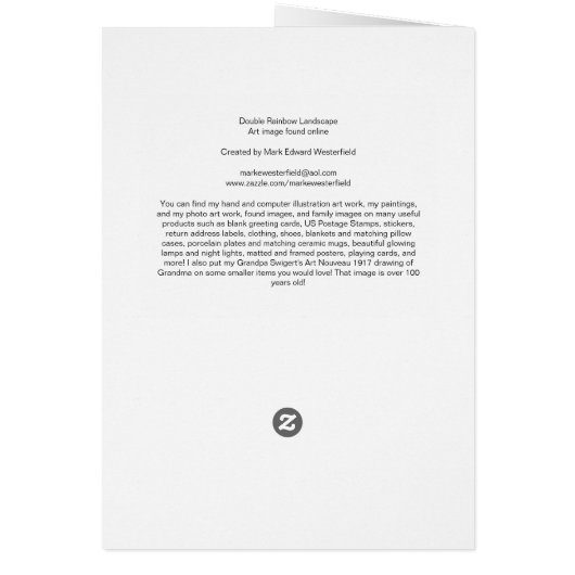 Double Rainbow Landscape (Back)