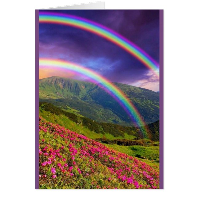 Double Rainbow Landscape Cards (Front)