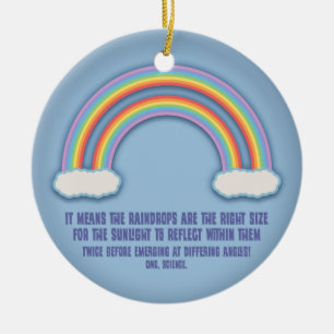 Double Rainbow Meaning Ceramic Ornament