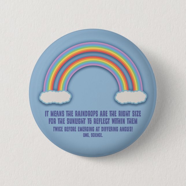 Double Rainbow Meaning Pinback Button (Front)