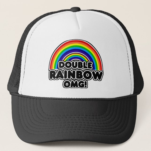 Double Rainbow OMG so intense Trucker Hat (Front)