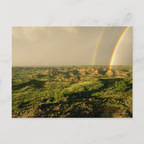 Double Rainbow over Painted Canyon in Theodore Postcard