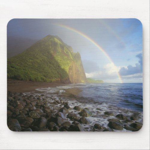 Double rainbow over the cliffs of the North Mouse Pad