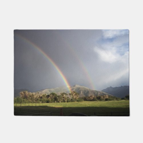 Double Rainbow Over the Ranch Doormat