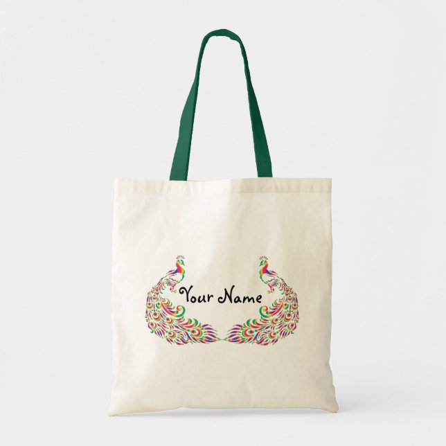 Double Rainbow Peacock's Tote Bag (Front)