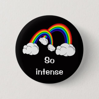 Double rainbow pinback button