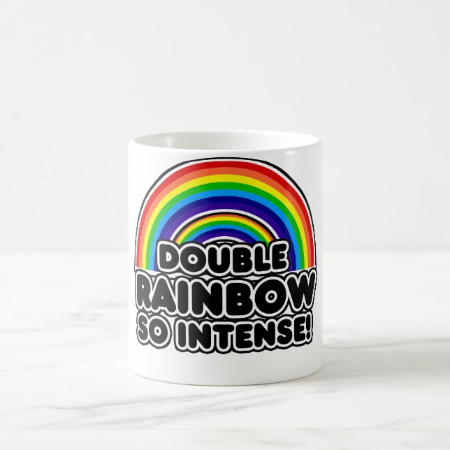 Double Rainbow so Intense Coffee Mug (Center)