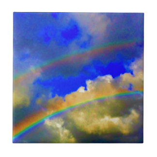 Double Rainbow Vision Ceramic Tile